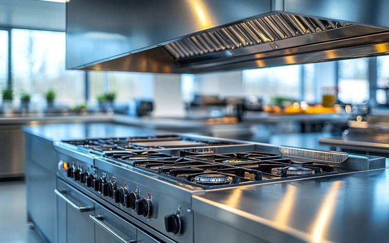 Installation de hotte de cuisine professionnelle avec tourelle en toiture et filtre à charbon pour brasserie à Montpellier